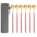Ljojo Matte Stainless Steel Long Handled Stir Spoon Set