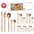Ljojo 30-Piece Stainless Steel Cutlery Set for Dining Banquets