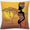 Ethnic African Women Pillowcase by Ljojo | Polyester Cushion Cover for Car & Sofa