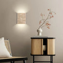 Ljojo Yellow Travertine Wall Sconce Elegant Natural Stone LED Light for Bedroom & Outdoor Decor