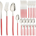 Ljojo 24Pcs Gold Stainless Steel Cutlery Set Dinnerware Flatware Silverware