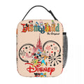 Ljojo Mickey Mouse Lunch Bag: Insulated, Portable, Ideal for Boys, Kids, School, Picnic