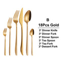 Ljojo 21 Piece Gold Cutlery Set - Stainless Steel 304 Elegant Tableware
