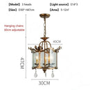 American Retro Style Dining Room Chandelier French Candle Crystal Pendant Lights LED Lighting Ljojo