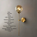 LED Glass Round Ball Wall Lamp Stylish Decorative Lighting for Bedroom Living Room by Ljojo