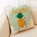 Fruit Girl Print Linen Pillowcase by Ljojo: Office Car Living Room Sofa Decor