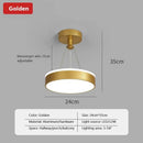 Ljojo LED Circle Ceiling Light Black Gold Lustres Home Decor Fixture