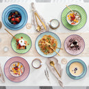 Ljojo Macaron 32-Piece Porcelain Dinnerware Set for 8 People