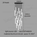LED Long Line Chandelier Modern Staircase Lamp for Home Decoration by Ljojo