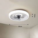 Ljojo 50CM Ceiling Fans Light: Bedroom Living Room Silent Fans Lighting Low Floor Fan Lamp