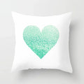 Light Blue Green Mint Geometric Print Boho Pillowcase Set by Ljojo