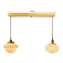 Ljojo Milky White Glass LED Pendant Chandelier - Modern Home Decor Light