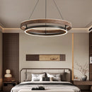 Italian Designer LED Ceiling Chandelier Lamp for Dinning Living Room - Walnut Metal Pendant Light
