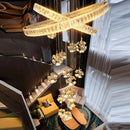 Ljojo Luxury Crystal Chandelier Stair Living Room Indoor Lighting