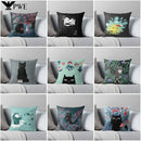 Cute Cat Decorative Pillow Case Cover for Modern Living Room Sofa by Ljojo