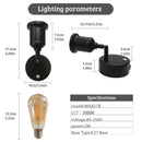 Ljojo LED Wall Lamp with Button Switch for Indoor Spaces