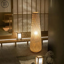 Japanese Handmade Bamboo Wabi Sabi Style Floor Lamp LED Decorative Light by Ljojo