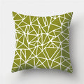 Army Green Geometric Printed Pillowcase by Ljojo for Living Room and Bedroom Decor