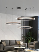Ljojo LED Chandelier: Modern Dining Room Lighting for Bedroom, Living Room, and Study