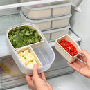 Ljojo 3-Grid Refrigerator Food Storage Box for Kitchen Fresh-keeping
