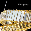 Modern Gold Crystal Ring LED Chandelier by Ljojo - Luxury Lighting for Living Room Dining Bedroom