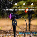 Ljojo LED RGB Lawn Spike Lamp for Garden Landscape, Remote Control, Waterproof IP65
