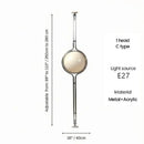 2026 Chrome Metal Floor Lamp White Acrylic Ball LED Standing Light for Living Room by Ljojo
