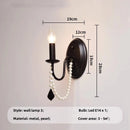 French Black Candle Chandelier For Living Room E14 Crystal Pendant Lights: Ljojo Romantic LED Hanging Lamp