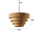 Large Japanese Woven Rattan Pendant Light for Wabi Sabi Restaurant Ljojo