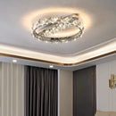 Ljojo Luxury Crystal Ceiling Lamp Stainless Steel Chrome Dimmable Hanging Light