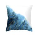 Ljojo Light Luxury Blue Abstract Print Throw Pillow Cover - Marble Stripe