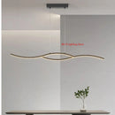 Black White LED Line Pendant Light Modern Nordic Minimalist Lighting by Ljojo