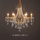 American Crystal Lamp French Retro Style Pearl Chandelier for Living Room by Ljojo