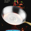 Ljojo 316 Stainless Steel Nonstick Frying Pan Wok for Gas Stove Induction
