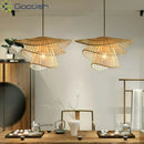 Japanese Wabi Sabi Rattan Pendant Light LED Chandelier by Ljojo for Elegant Home Decor