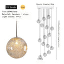 LED Staircase Chandelier Modern Glass Hollow Sphere Ljojo