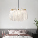Ljojo Exquisite Ostrich Feather Chandelier for Bedroom Living Dining Room - Nordic Branch Chandelier