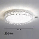 Ljojo LED Crystal Ceiling Lamp Modern Square Dimmable Dining Room Fixture