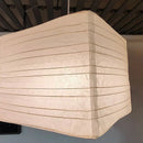 Wabi Sabi Square Rice Paper Pendant Light Chandelier Fixture by Ljojo for Home Decor