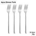 Ljojo 24-Piece Stainless Steel Cutlery Set | Elegant Mirror Finish Western Dinnerware