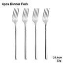 Ljojo 24-Piece Stainless Steel Cutlery Set | Elegant Mirror Finish Western Dinnerware