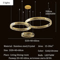 Crystal LED Chandelier with Remote Control for Villa Staircase | Ljojo Luxurious Hollow Design