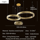 Crystal LED Chandelier with Remote Control for Villa Staircase | Ljojo Luxurious Hollow Design