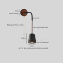 Ljojo LED Wall Lights Yellow Travertine Mid Century Modern Bedside Lamps