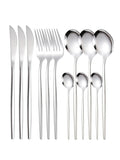 Ljojo 12pc Stainless Steel Cutlery Set - Knife, Fork, Spoon