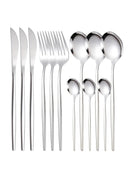 Ljojo 12pc Stainless Steel Cutlery Set - Knife, Fork, Spoon