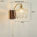 French Luxury Copper Crystal Wall Lamp | Rechargeable | Walnut Lighting | Ljojo