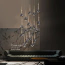 Ljojo LED Chandelier Pendant Lights for Staircase Living Room and Villa Exhibition Hall