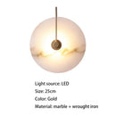 Ljojo Marble LED Wall Lamp Black Gold for Living Room Bedroom Restaurant Lighting