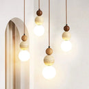 European Travertine LED Pendant Lamp for Bedroom - Ljojo
